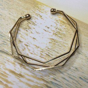 Gold Toned Geometric Bracelet